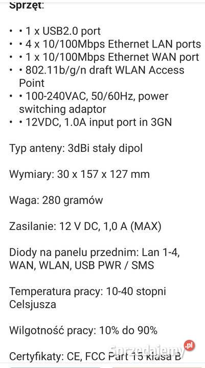 Router wifi na kartę SIMDovado łódzkie