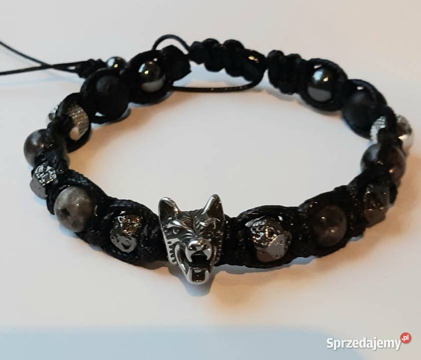 BRANSOLETKA KAMIEŃ YOOPERLITE LAWA WILK STAL Katowice