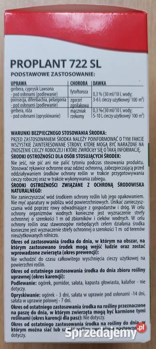 Proplant 722 SL 100 ml Na Fytoftorozę Tui i Koło