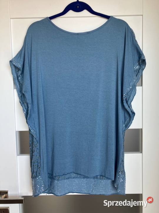 Bluzka tunika cekiny wiskoza Unisono Italy Bluzki i koszule podkarpackie Nisko