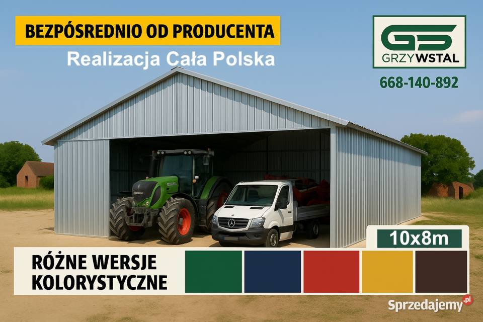 Ocynk Garaż Blaszany Wiata na Maszyny Montaż  śląskie Cieszyn