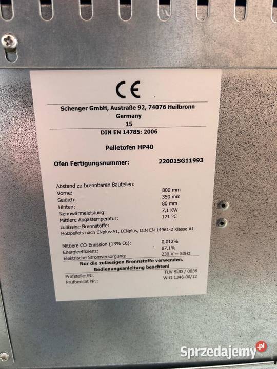 Piec piecyk kominek na pelet pellet 71 KW Bogacica
