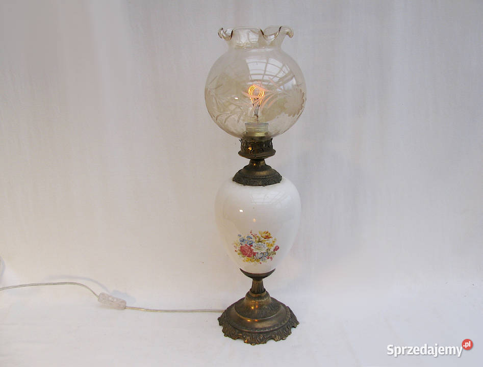 Lampka Duża Ceramiczna Antyk Szczecinek