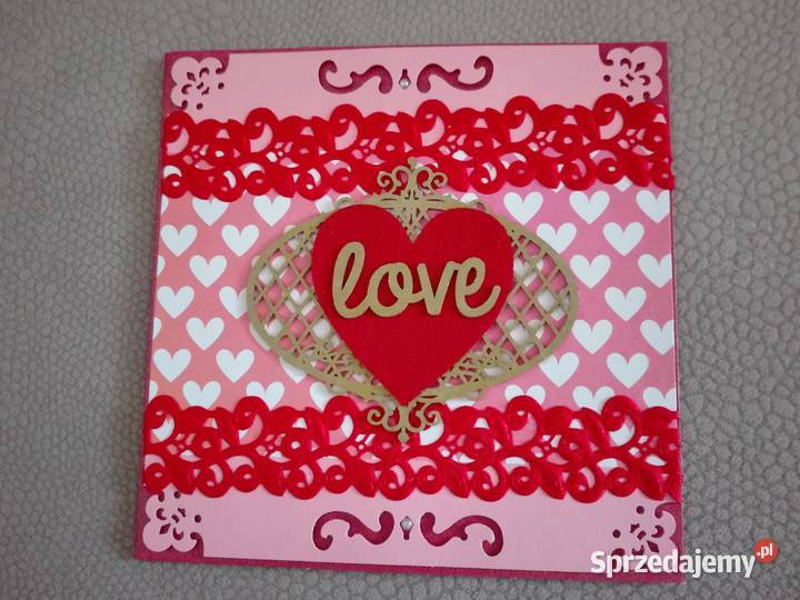 Kartka okolicznościowa Love wykonana ręcznie