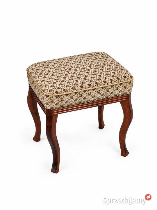 Stylowy Taboret Ludwikowski Pufa do Toaletki