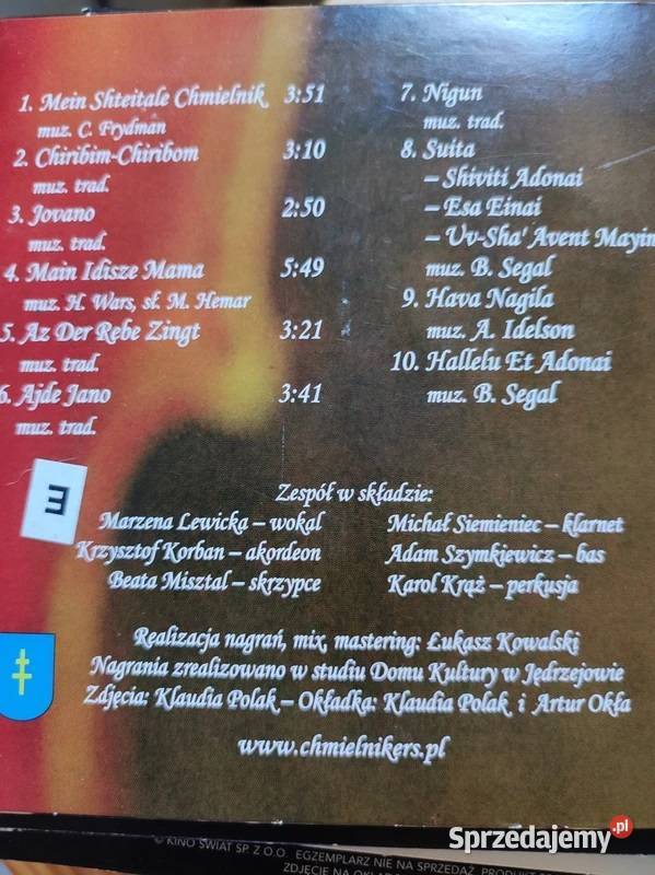 chmielnikers muzyka klezmerska kultura żydowska sprzedam