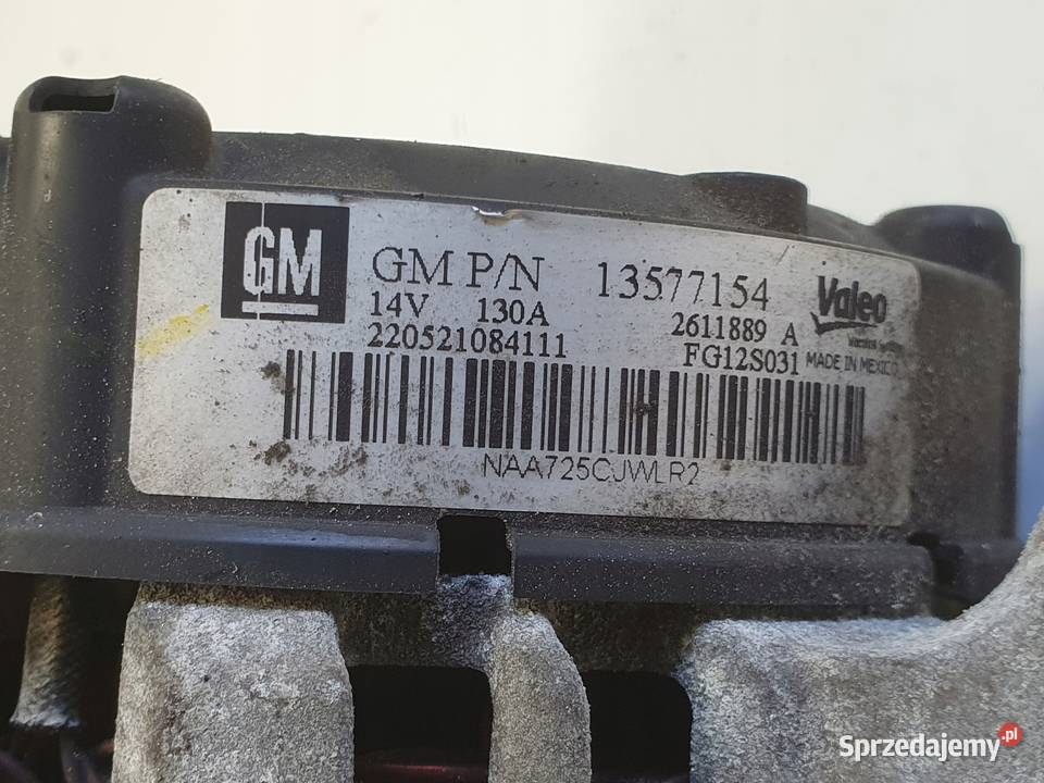 Opel Mokka A 14 T turbo ALTERNATOR 13577154 130A Janów