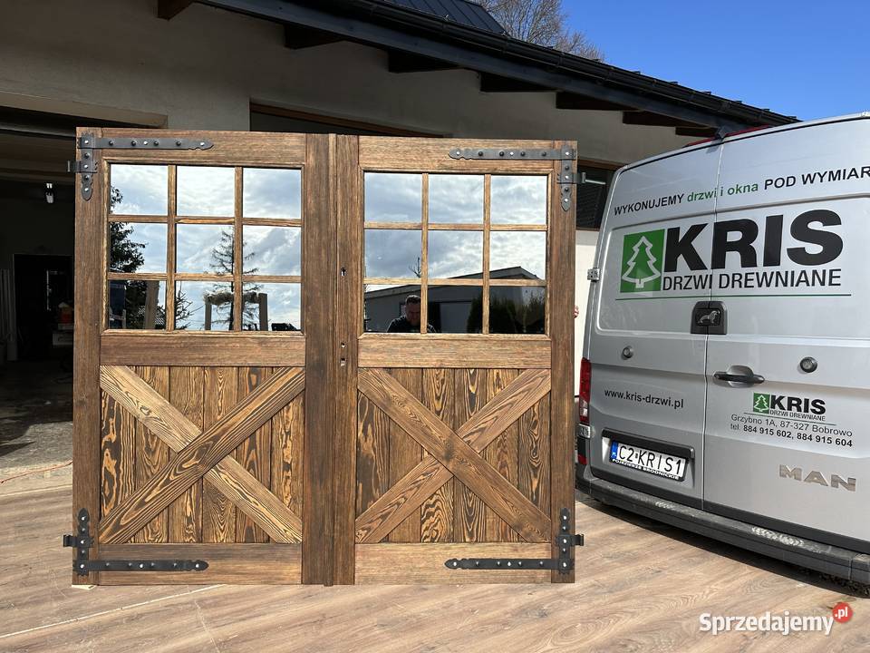 Drzwi brama garażowa szczotkowana postarzana Grzybno sprzedam