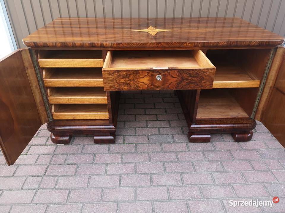 Biurko ARTDECO Orzech Unikatowe Stare Antyk Meble wielkopolskie Swarzędz sprzedam