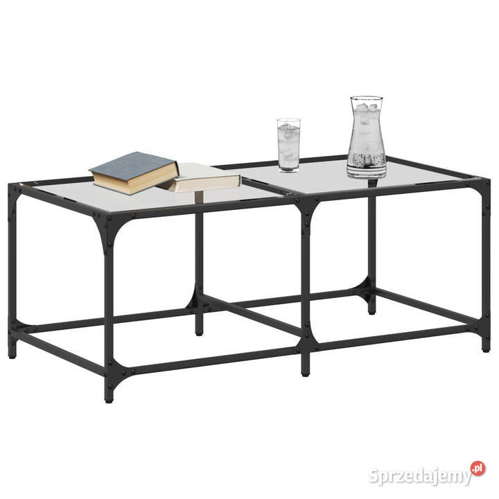 Stolik kawowy ze szklanym blatem 985x50x40 stal Warszawa sprzedam