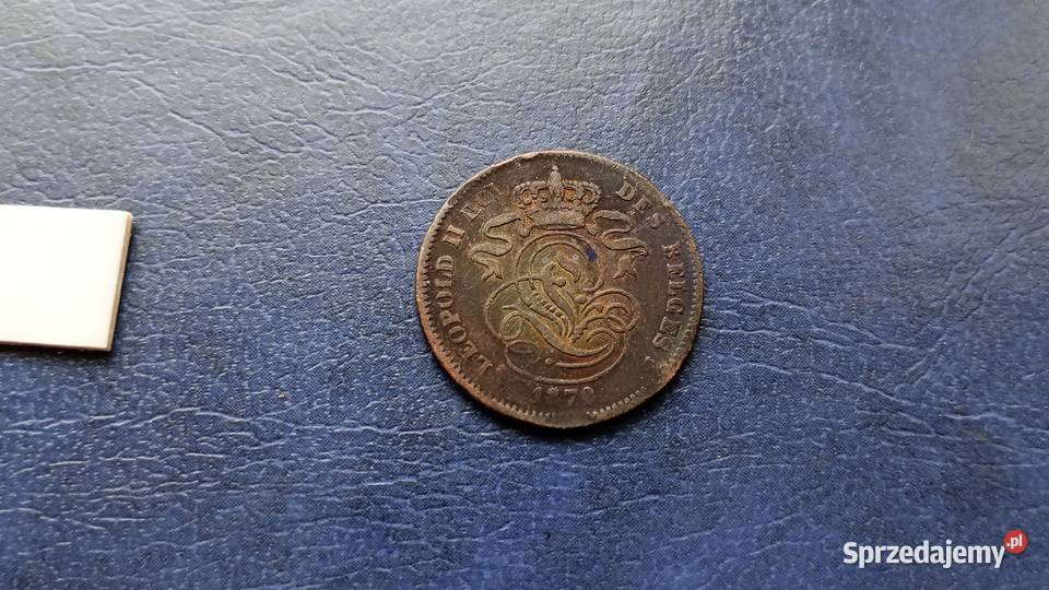 Stare monety 2 cent 1870 Belgia Lesko