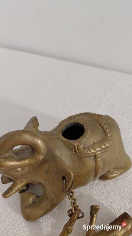 Indyjska Figurka Jeździec na Słoniu Kornak