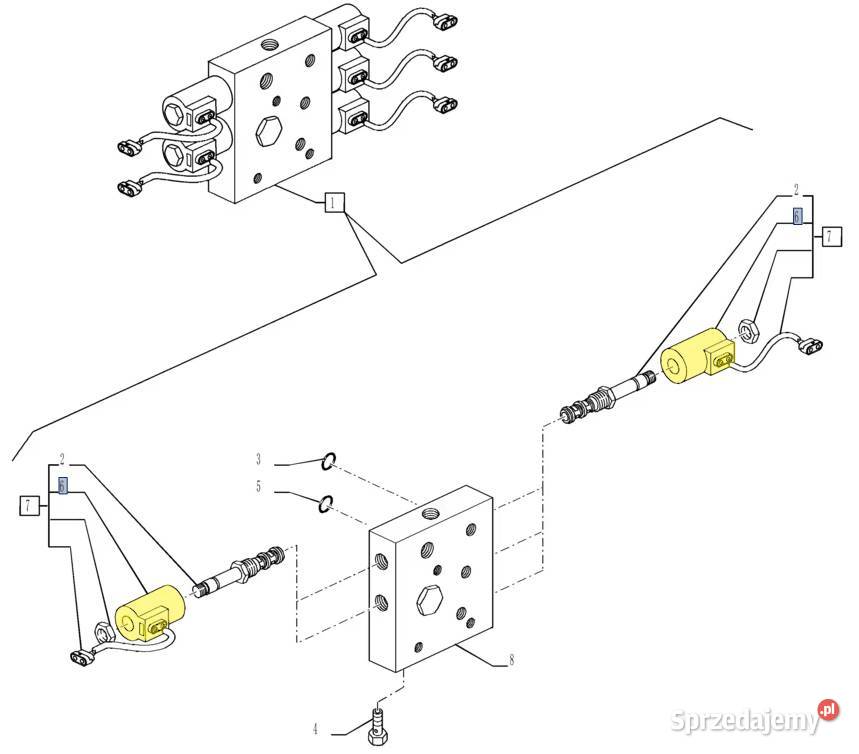 Cewka elektrozaworu Case Holland 87758490