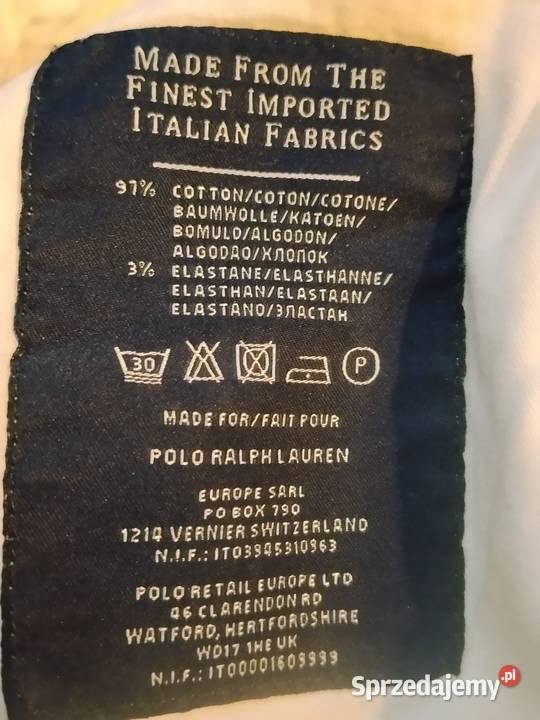 Spodnie białe męskie Polo Ralph Lauren 3234 Łódź