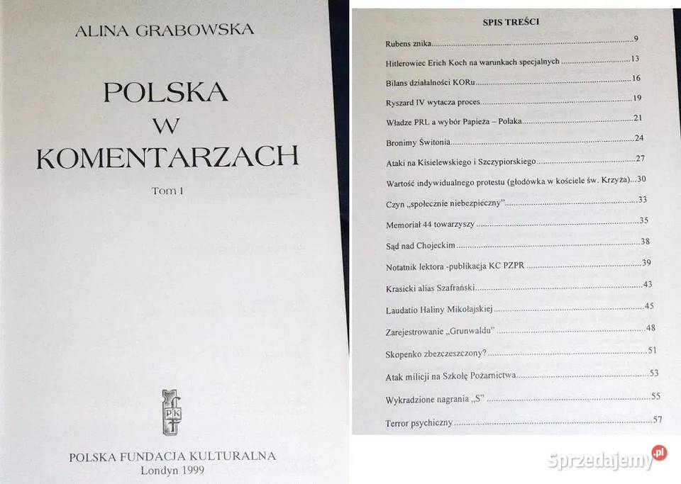 Polska w komentarzach Tom 12 Alina Grabowska Rok wydania 1999 Chełm
