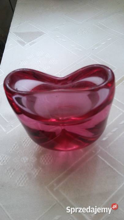 Ozdobny szklany wazonik Warszawa sprzedam