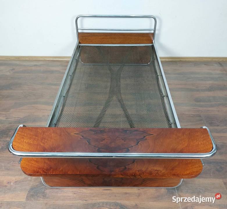 Thonet Sofa Łóżko Tapczan Renowacji Orzech Chrom Kraków