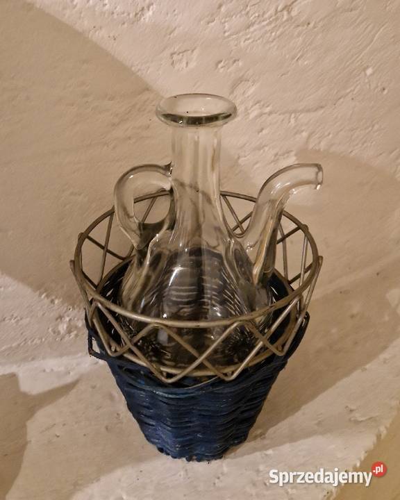 KOSZYK ze szklanym dzbankiem na oliwę Lublin sprzedam