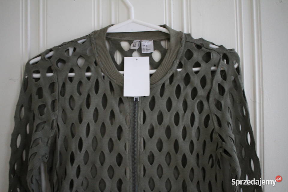 SWETER BLUZKA KURTKA HM XS 34 CARDIGAN KHAKI TOP H&M Swetry i golfy Toruń