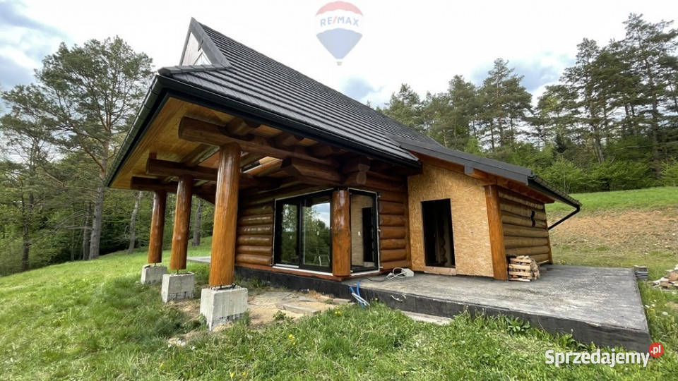 Dom z bali w sercu Bieszczad surowy stan ogromn Liczba pokoi 4 podkarpackie Wojtkowa
