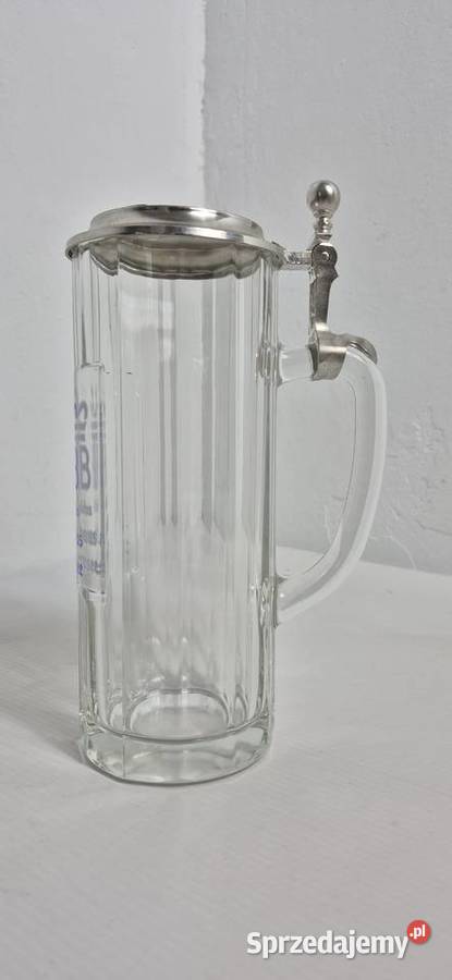 Kolekcjonerski Kufel Tegernsee Szklany z Cynową Biłgoraj