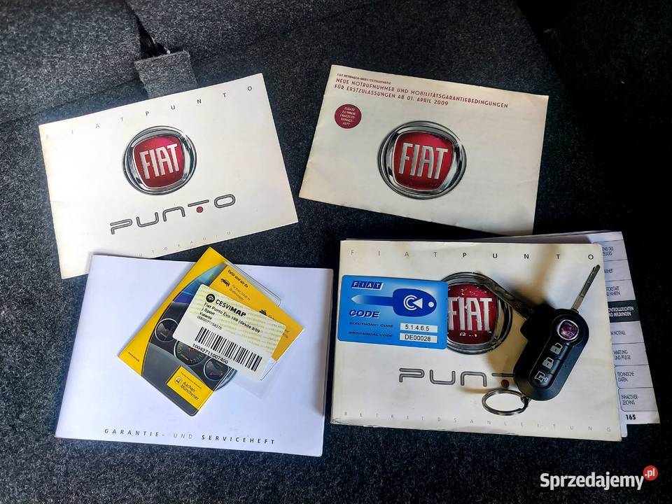 Fiat Punto Evo Benzyna 2010 Klima Alu Oryginał zmieniarka CD dolnośląskie Ząbkowice Śląskie