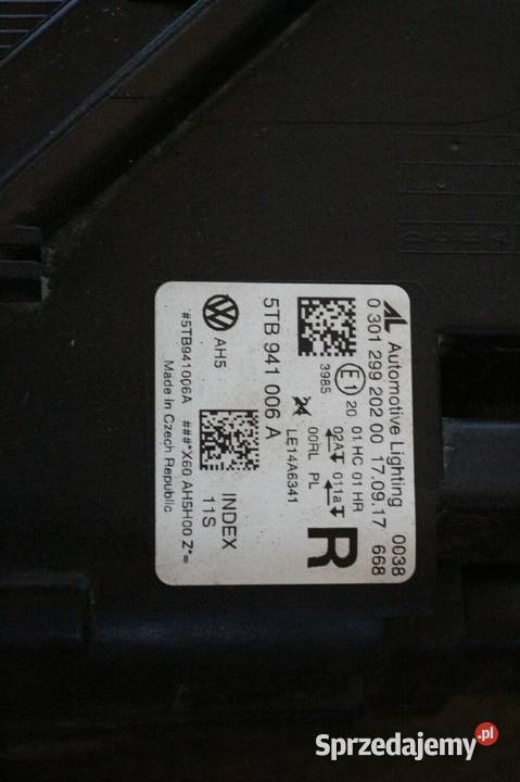 LAMPA PRZEDNIA PRAWA VW TOURAN III 5TB941006A Świerzawa