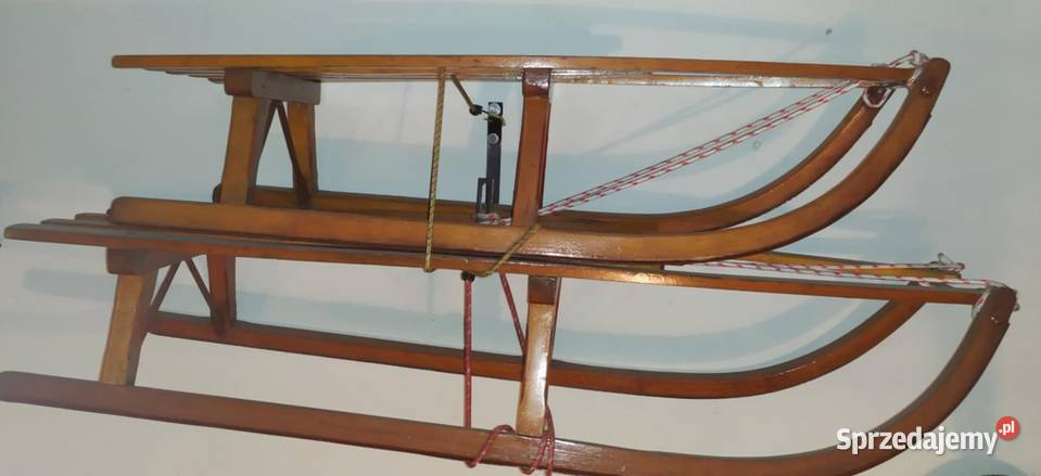 Sanki drewniane dekoracyjne stare Klasyk Retro Sanki lubelskie Lublin