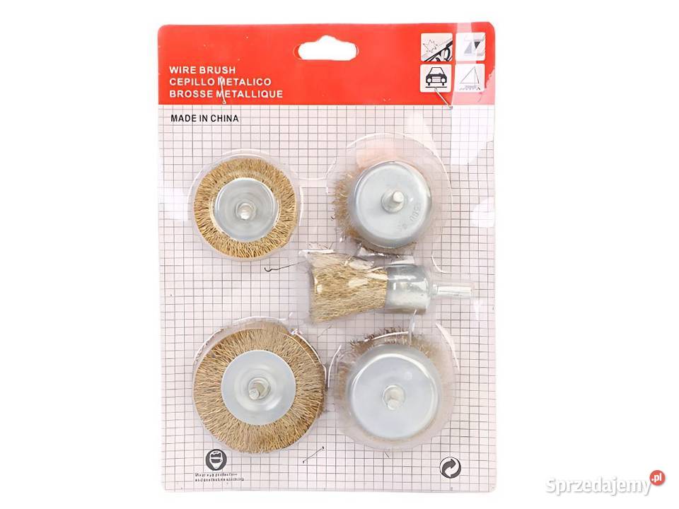 Szczotki druciane z mosiądzu na wkrętarkę zestaw lubelskie Biała Podlaska