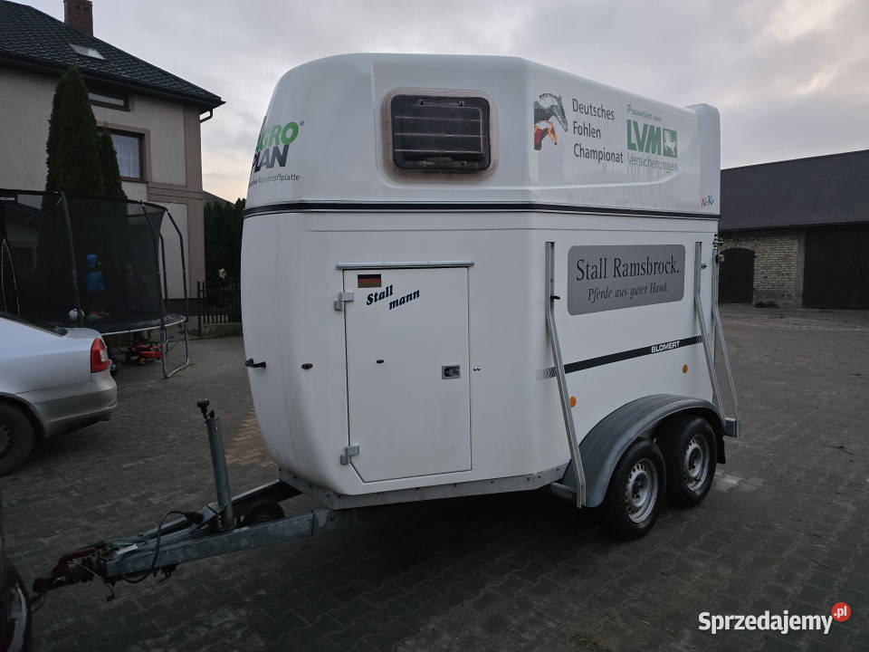 Przyczepa do przewozu koni zwierząt BLOMERT T2 Tymianki-Skóry