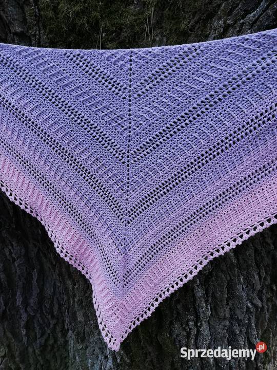 Chusta ombre kolor sakura rękodzieło na szydełku Dodatki świętokrzyskie Skarżysko-Kamienna