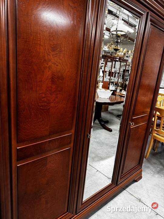 Piękna szafa 3 drzwiowa z lustrem orzech 180cm Ełk