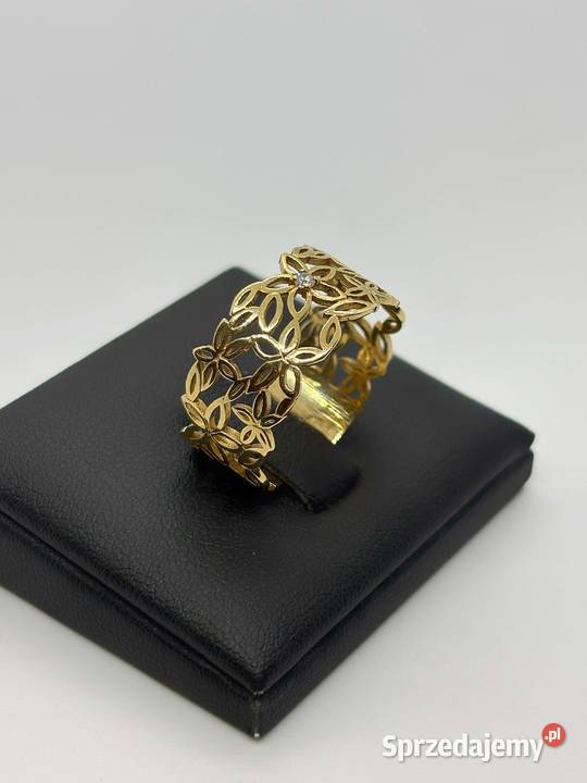 Nowy Złoty pierścionek pr 585 417g Rozmiar 22 złoto Elbląg