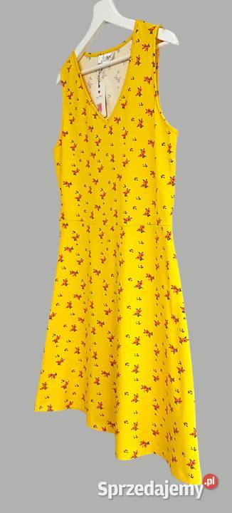 Damska sukienka bawełniana letnia żółta na Chrzanów
