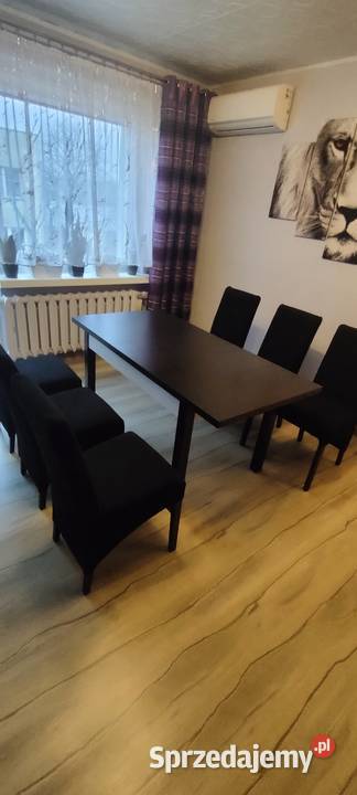 Stół rozkładany 120160x80 6 krzeseł solidny i 80cm Bełdów