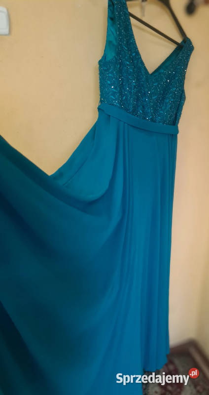 Szybka Wyprzedaż turkusowa wieczorowa sukienka śląskie