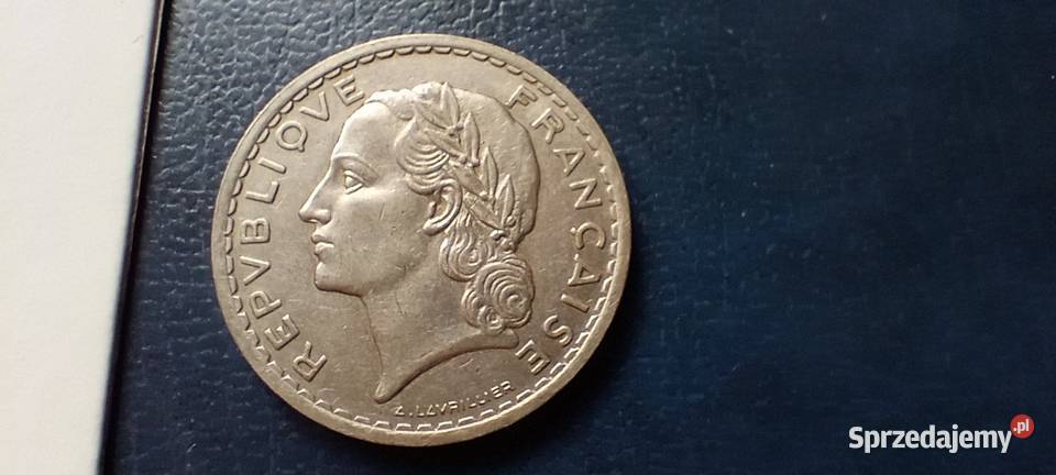 Stare monety 5 frank 1935 Francja podkarpackie Lesko sprzedam