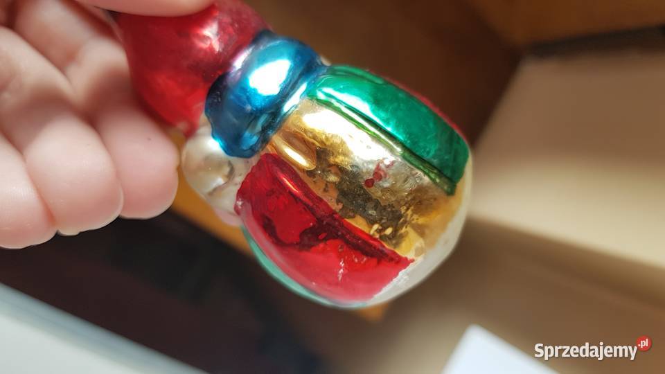 Bombka x3 Babuszki łowiczanki i Mikołaj stare śląskie Dąbrowa Górnicza