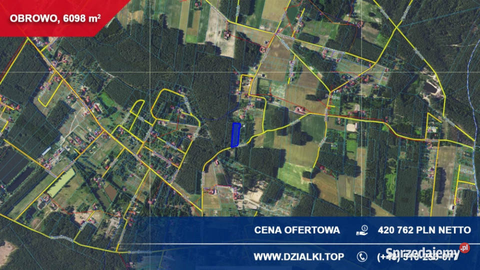 DZIAŁKA INWESTYCYJNA Z WZ NA DO 6 DOMÓW 6098 m kujawsko-pomorskie Obrowo