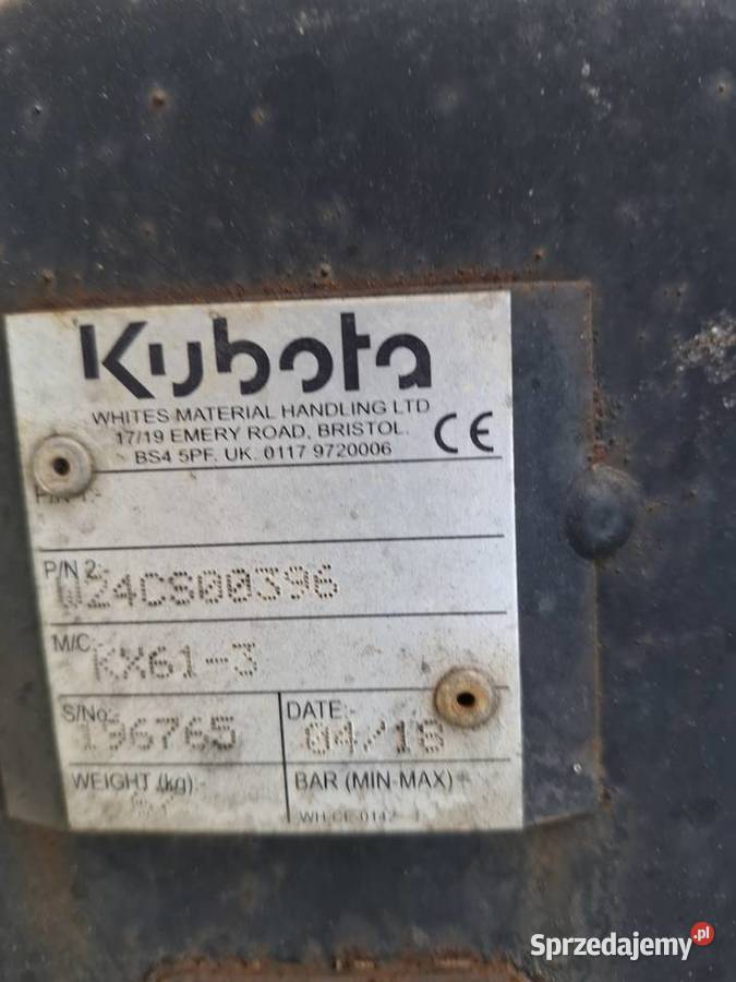 Lyżka Kubota Whites pomorskie Puzdrowo sprzedam