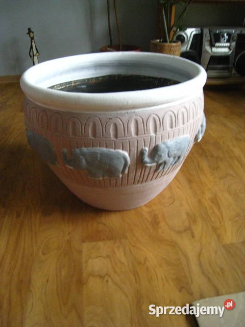 Donica ceramiczna 50x40 z podstawką śląskie Częstochowa