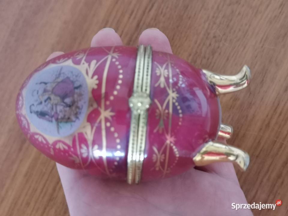 Jajko szkatułka porcelana vintage Toruń