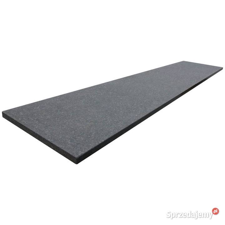 Stopień granitowy Black Andesit płomieniowany Szczecin