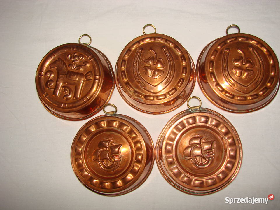 stare szwedzkie miedziane foremki Pruszcz Gdański