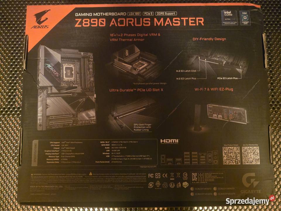 Gigabyte Z890 Aorus Master Płyty główne Toruń