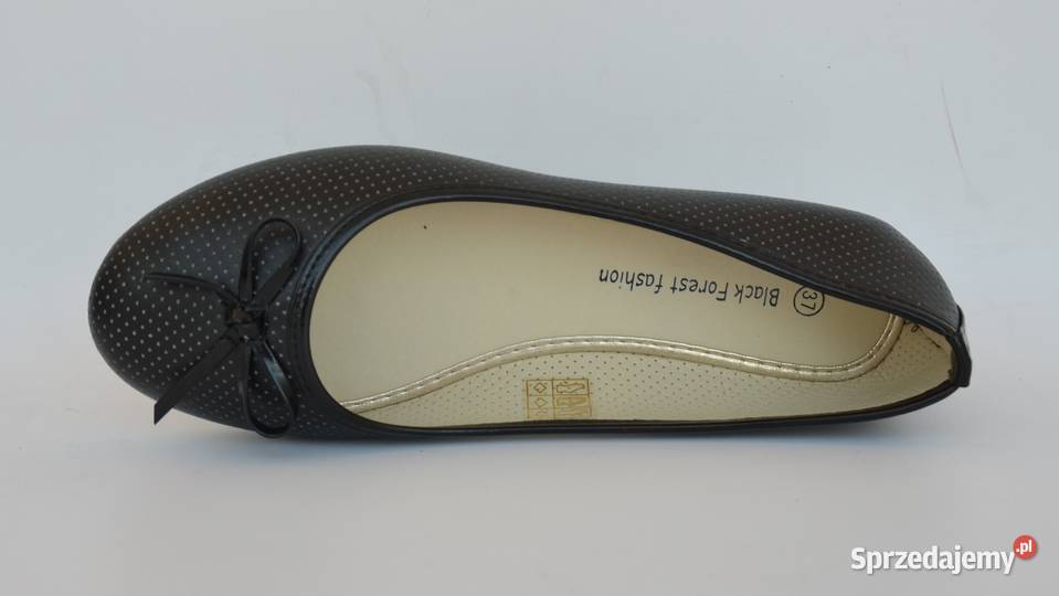 Czarne baleriny z kokardą rozmiar 36 AK10 mazowieckie