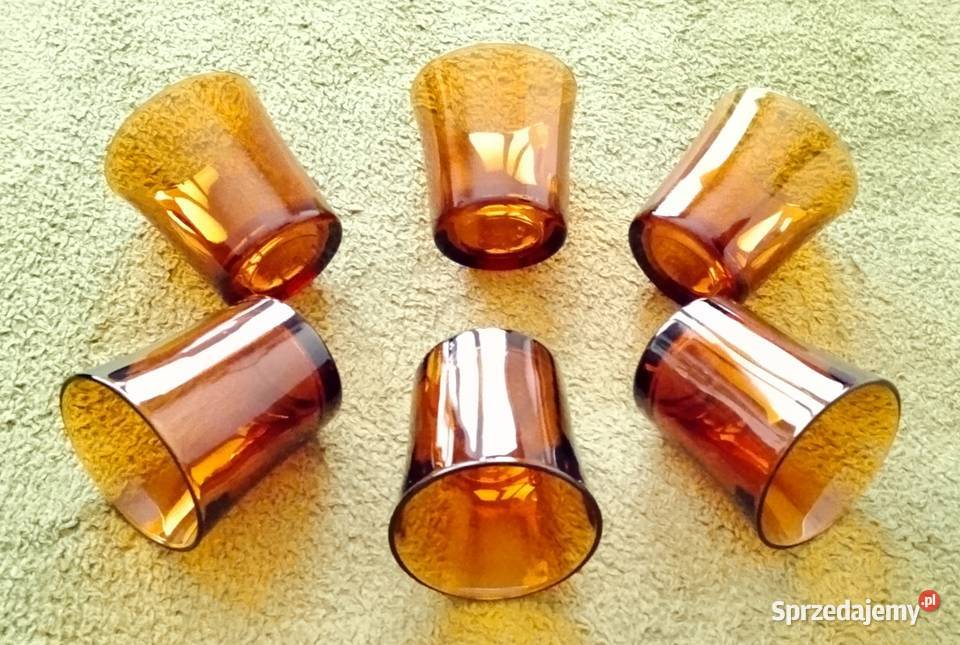 Szklanki DURALEX Amber Empilable 75 6 Vintage śląskie Katowice sprzedam