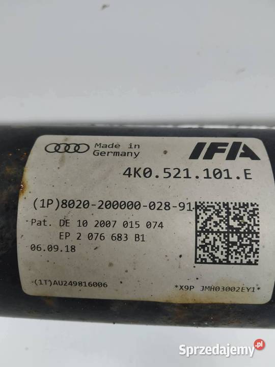WAŁ NAPĘDOWY 4K0521101E Audi A7 II 20182025 C8 osobowe