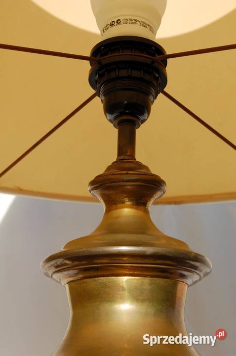 Klasyczna mosiężna lampa stołowa klasycyzm Lublin sprzedam