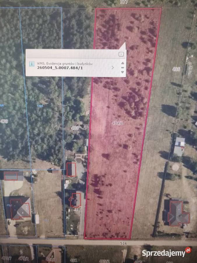 Działka rolnobudowlana Jacentów gm Radoszyce 181m Sprzedaż